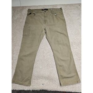 Ariat Rebar M4 Relaxed Straight Leg Work Pants Mens 42x32 Olive Drab Canvas